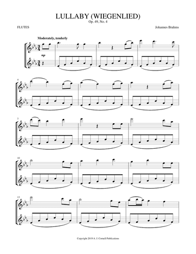 Lullaby (Wiegenlied) (arr. Mark Phillips)