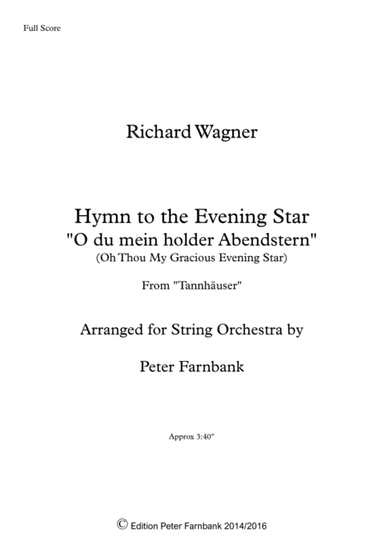 "Hymn to the Evening Star" from Tannhauser (arr. Peter Farnbank)