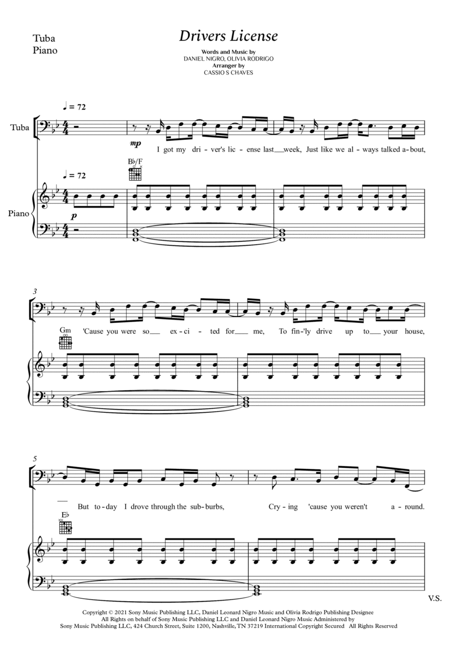 Drivers License (arr. Cássio Silva Chaves)