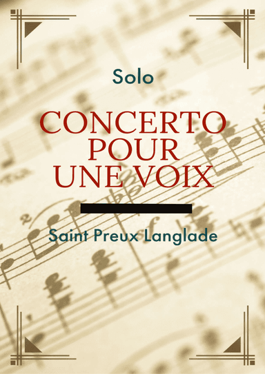 Concerto Pour Une Voix (arr. Dico)