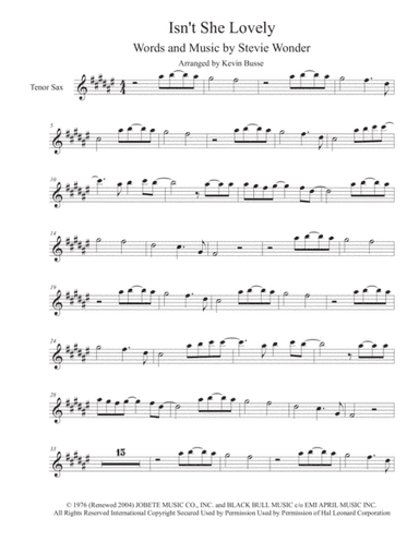 Isn't She Lovely (arr. Kevin Busse)