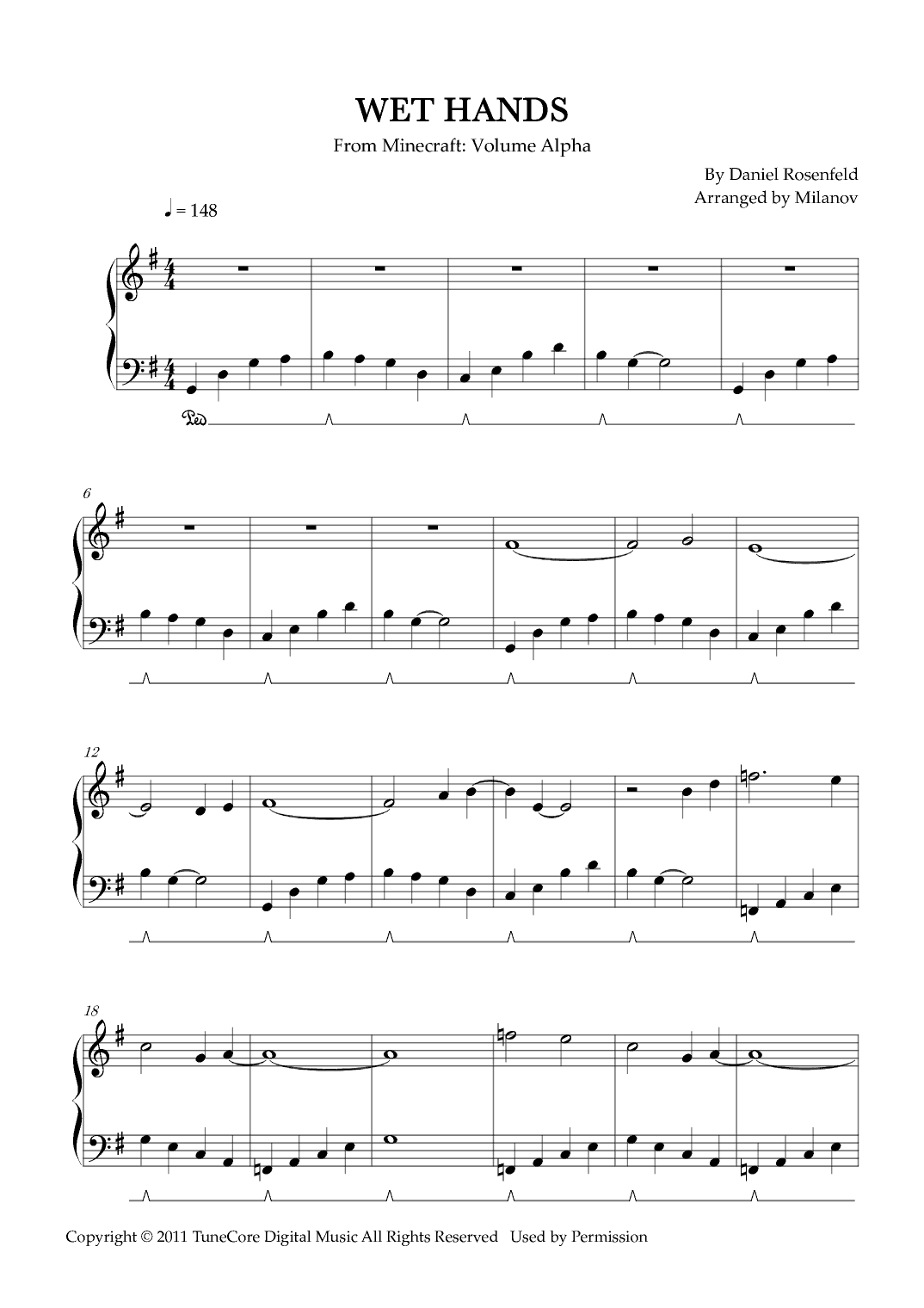 Wet Hands (arr. Milanov)