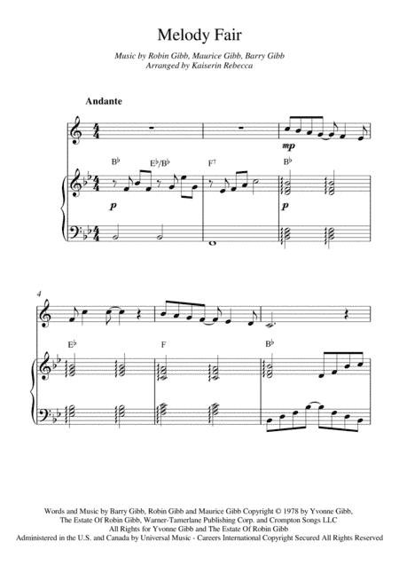 Melody Fair (arr. Kaiserin Rebecca)