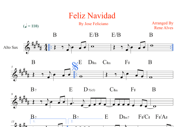 Feliz Navidad (arr. Rene Alves)