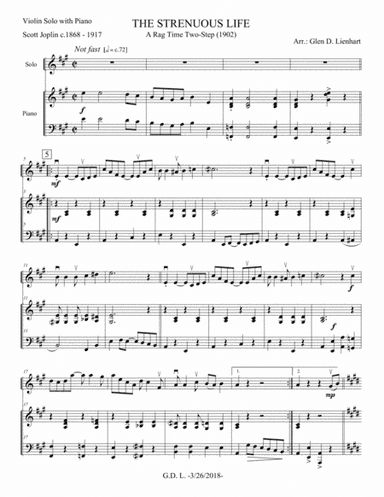 The Strenuous Life (String) (arr. Glen D. Lienhart)