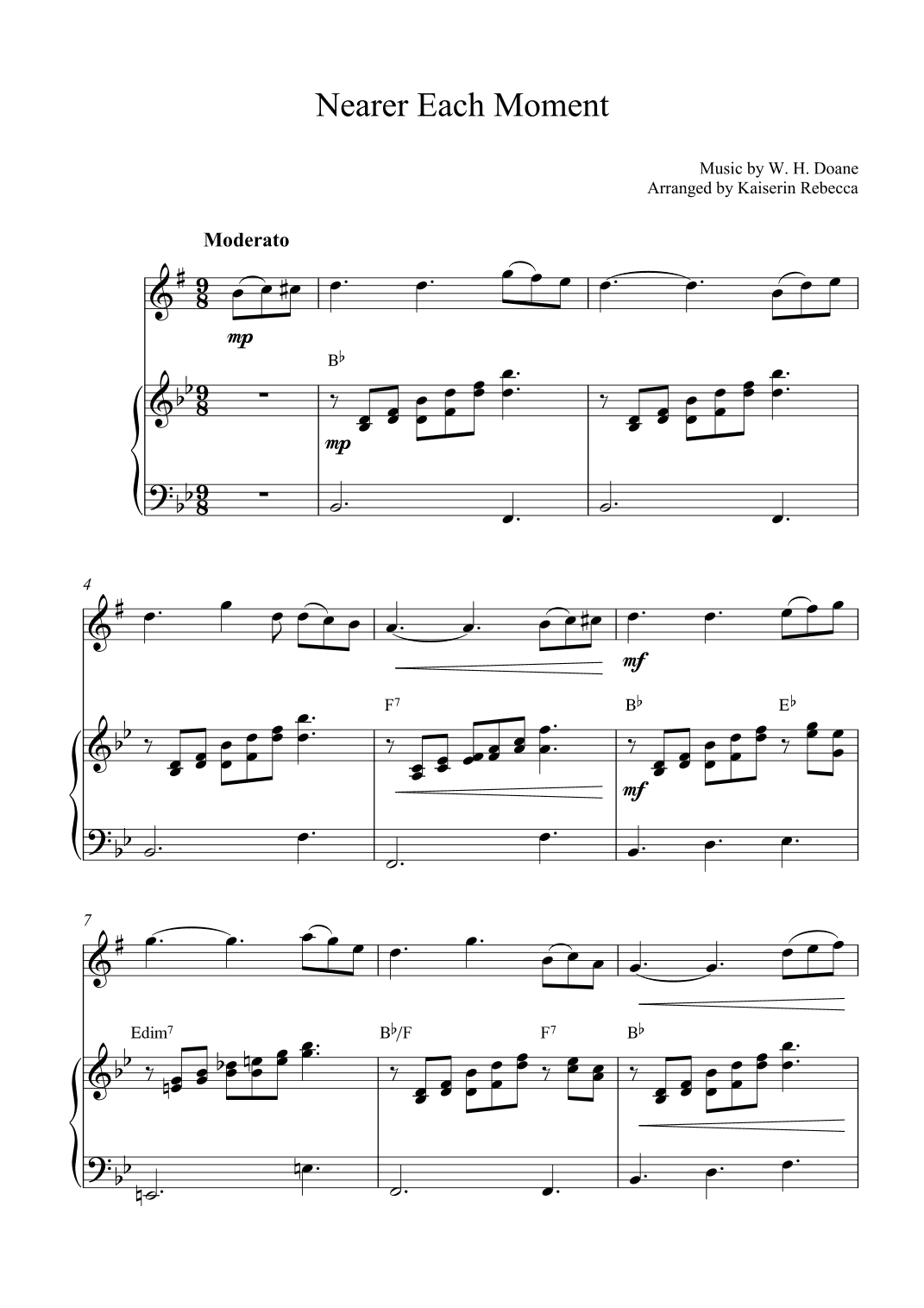Nearer Each Moment (arr. Kaiserin Rebecca)