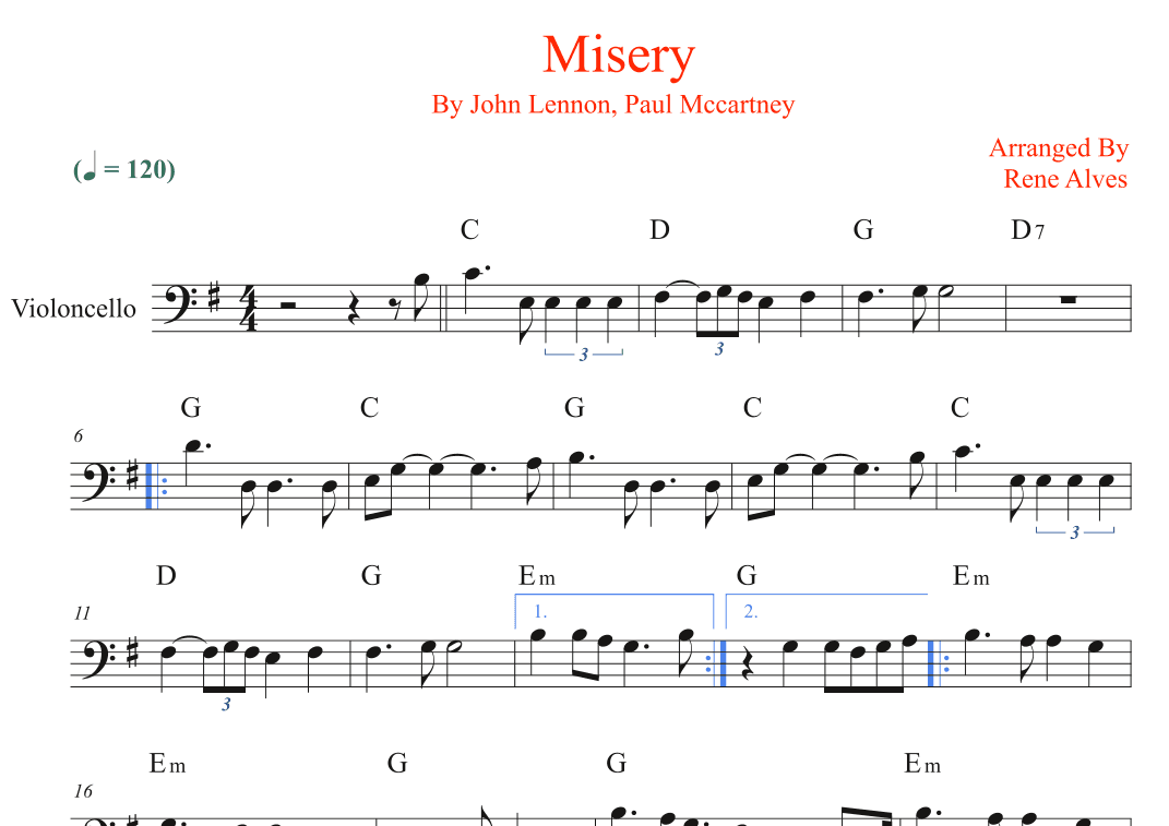Misery (arr. Rene Alves)