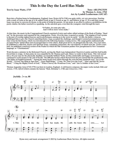 This Is the Day the Lord Has Made (arr. Lyndell Leatherman)