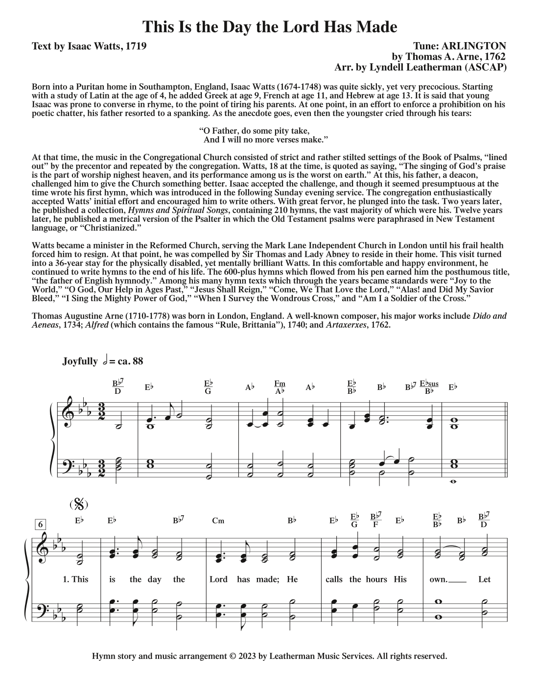 This Is the Day the Lord Has Made (arr. Lyndell Leatherman)