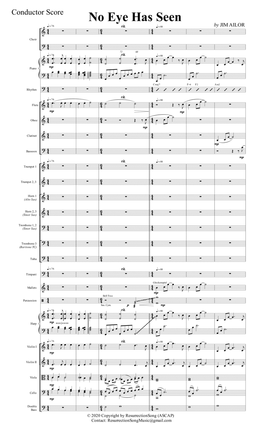 No Eye Has Seen (Conductor Score) (arr. ResurrectionSong)