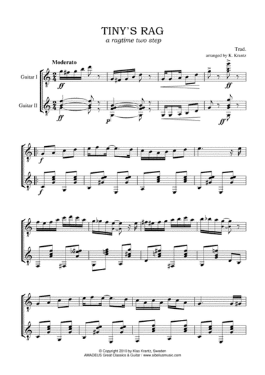Tiny's Rag for guitar duo (arr. K. Krantz)