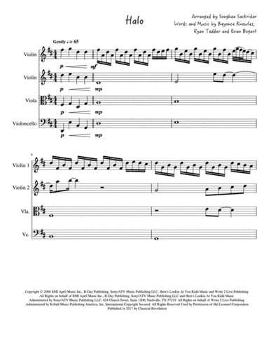 Halo (arr. Songhea Sackrider)