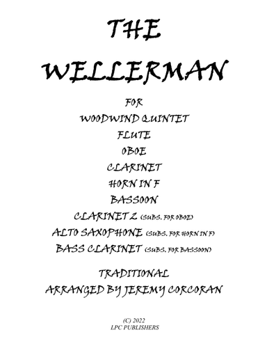 The Wellerman for Woodwind Quintet (arr. Jeremy Corcoran)