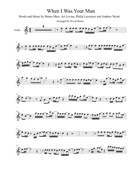 When I Was Your Man (arr. Kevin Busse)