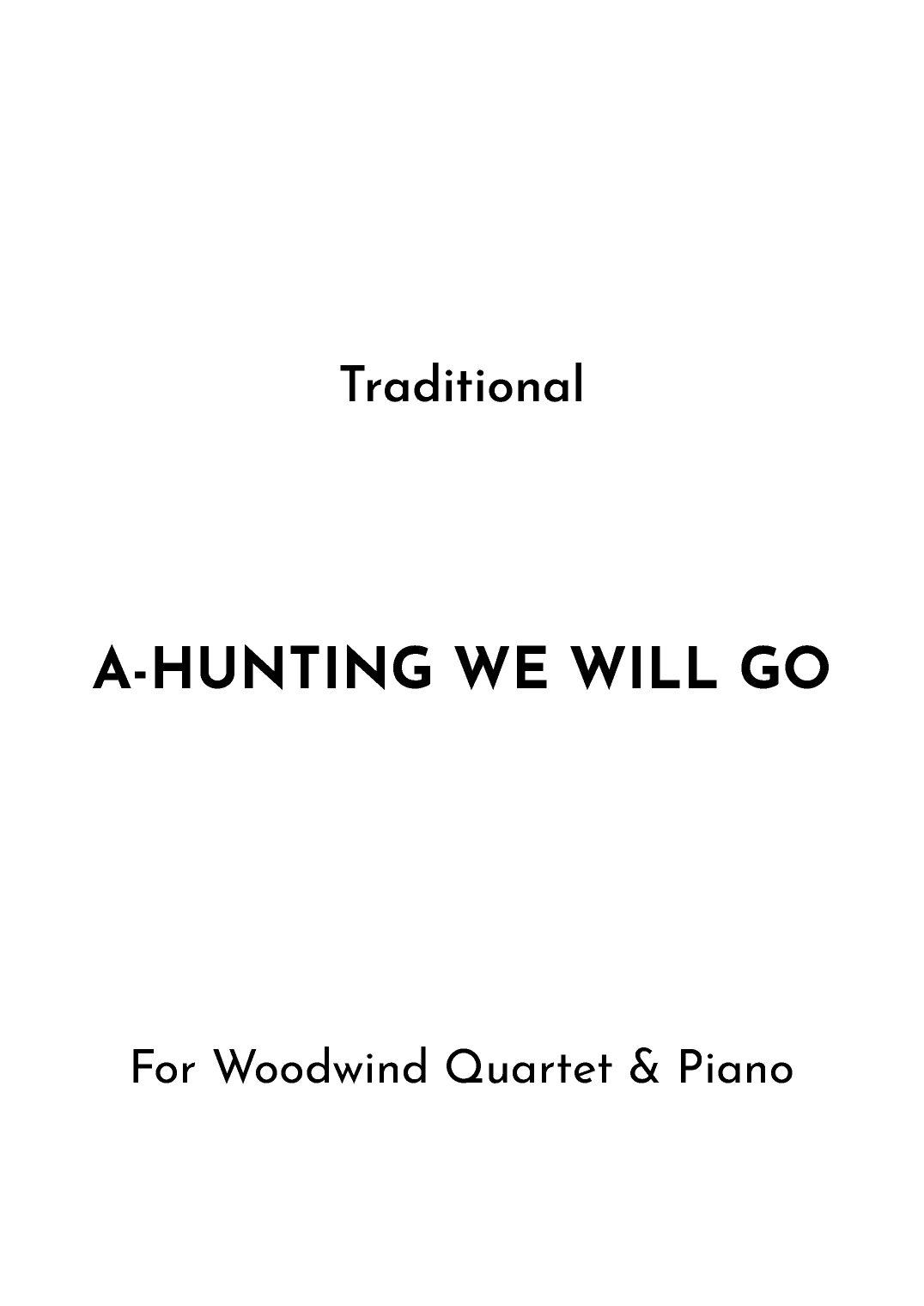 A-Hunting We Will Go (arr. Jireh J.)