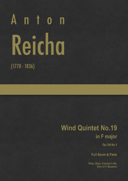 Reicha - Wind Quintet No.19 in F major, Op.100 No.1 (arr. J.G. Cucó Barber)