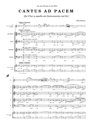 Cantus ad Pacem (SATB, Instrument ad lib.)