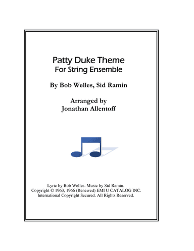 Patty Duke Theme (arr. Jonathan Allentoff)