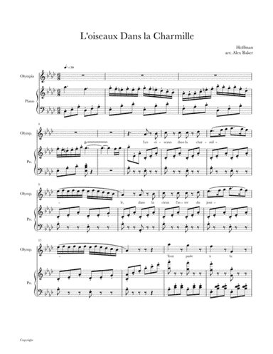 L'oiseaux Dans la Charmille (Doll's Aria) (arr. Alex Baker)