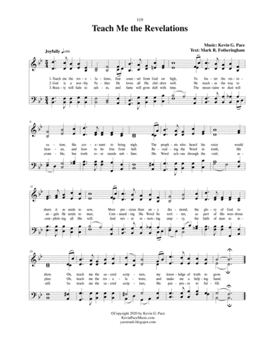 Teach Me the Revelations, a sacred hymn