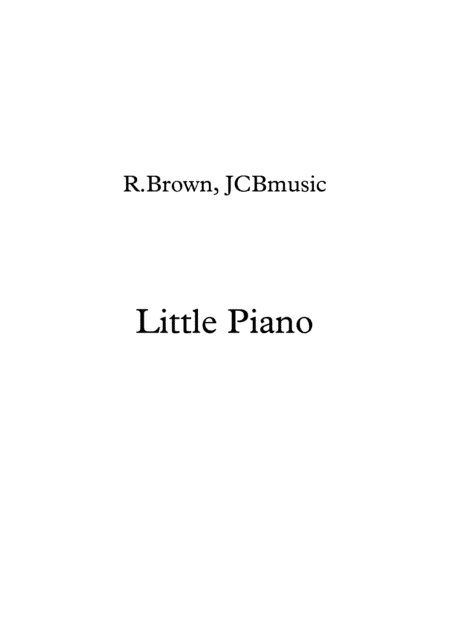 Little Piano - easy piece for beginners