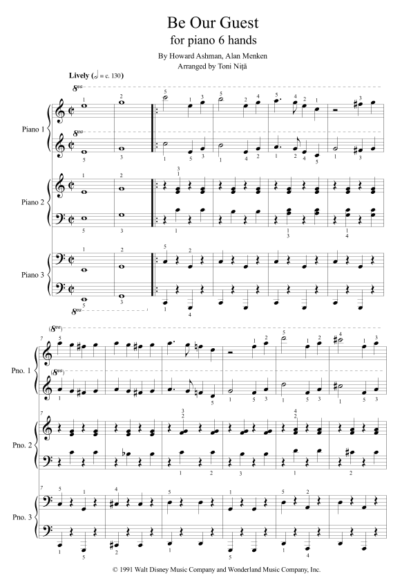 Be Our Guest (arr. Toni Nita)