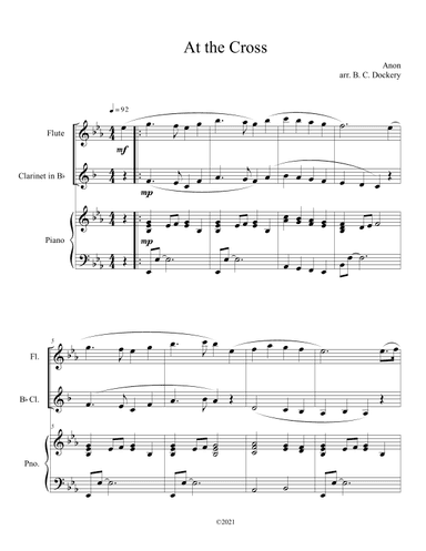 At the Cross (Flute and Clarinet Duet with Piano Accompaniment) (arr. B. C. Dockery)