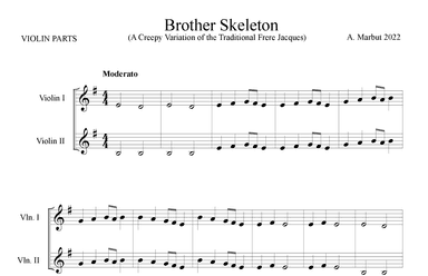 Brother Skeleton - Violin (arr. A. Marbut 2022)