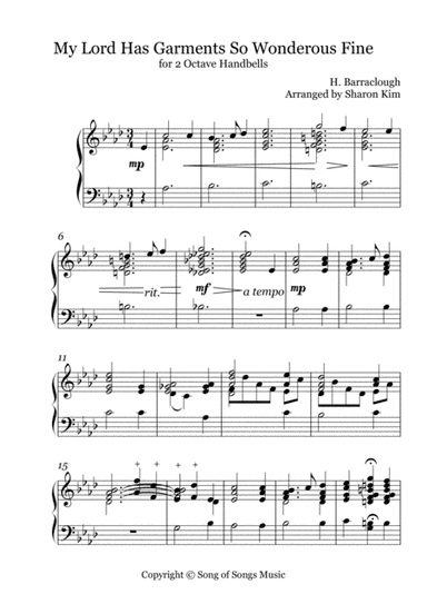 My Lord Has Garments So Wonderous Fine (2 Octave Handbells) (arr. Sharon Kim)