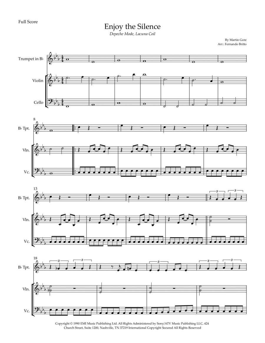 Enjoy The Silence (arr. Fernando Britto)