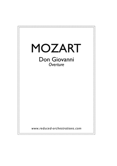 Overture to Don Giovanni (reduced orchestration) (arr. Mikel Toms)