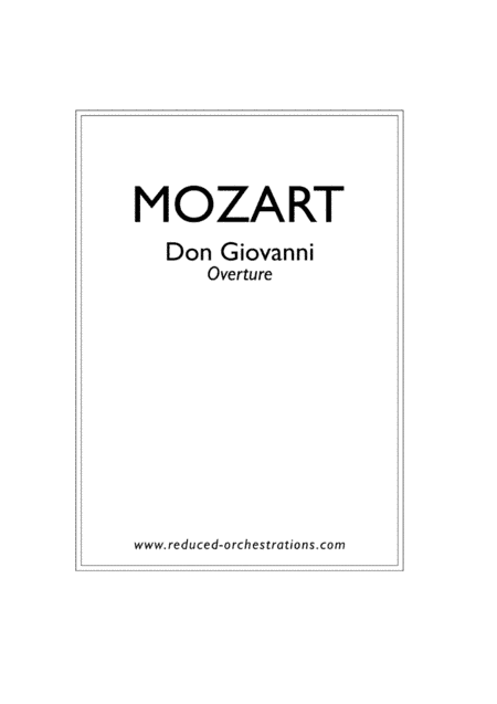 Overture to Don Giovanni (reduced orchestration) (arr. Mikel Toms)