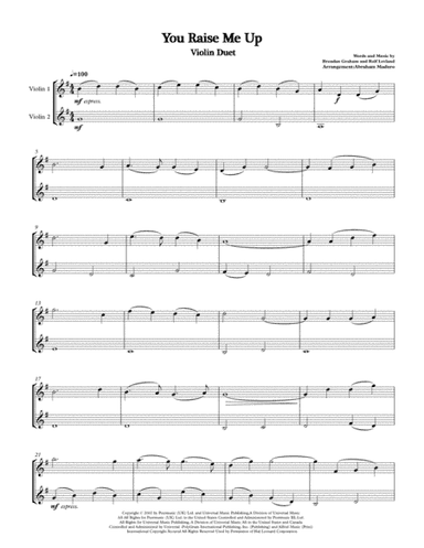 You Raise Me Up (arr. Abraham Maduro)