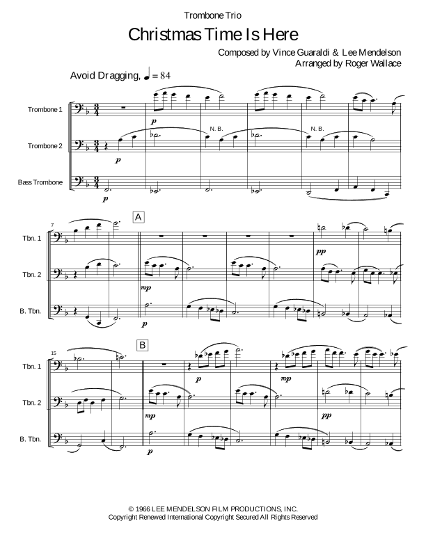 Christmas Time Is Here (arr. Roger Wallace)