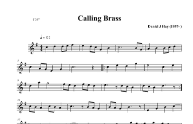 Calling Brass (Opus 599) for Alto Recorder
