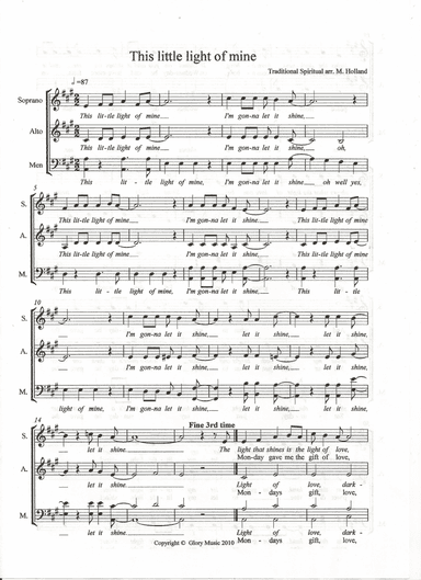 This little light of mine (arr. Mitchell Holland)