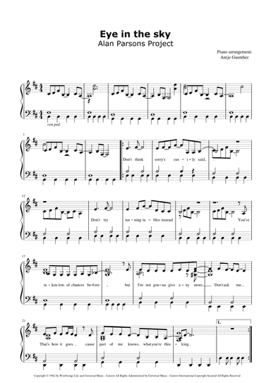 Eye In The Sky (arr. Antje Günther)