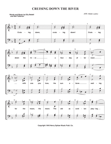 Cruising Down The River (arr. Walter Latzko)