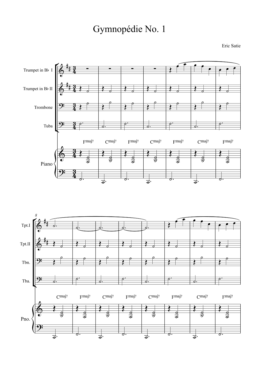Gymnopédie No. 1 (arr. Alex Nunes Rodrigues)