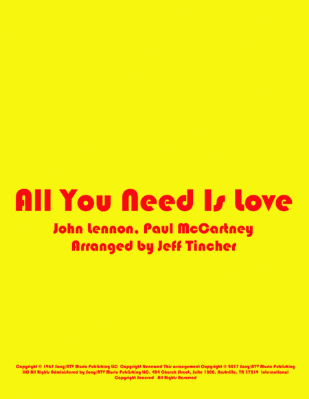 All You Need Is Love (arr. Jeff Tincher)
