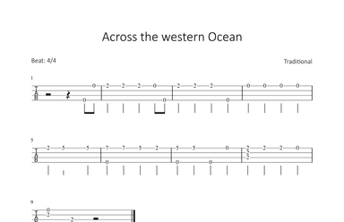 Across the western Ocean (arr. Bettina Schipp)