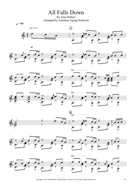 All Falls Down (arr. Antonius Agung Setiawan)