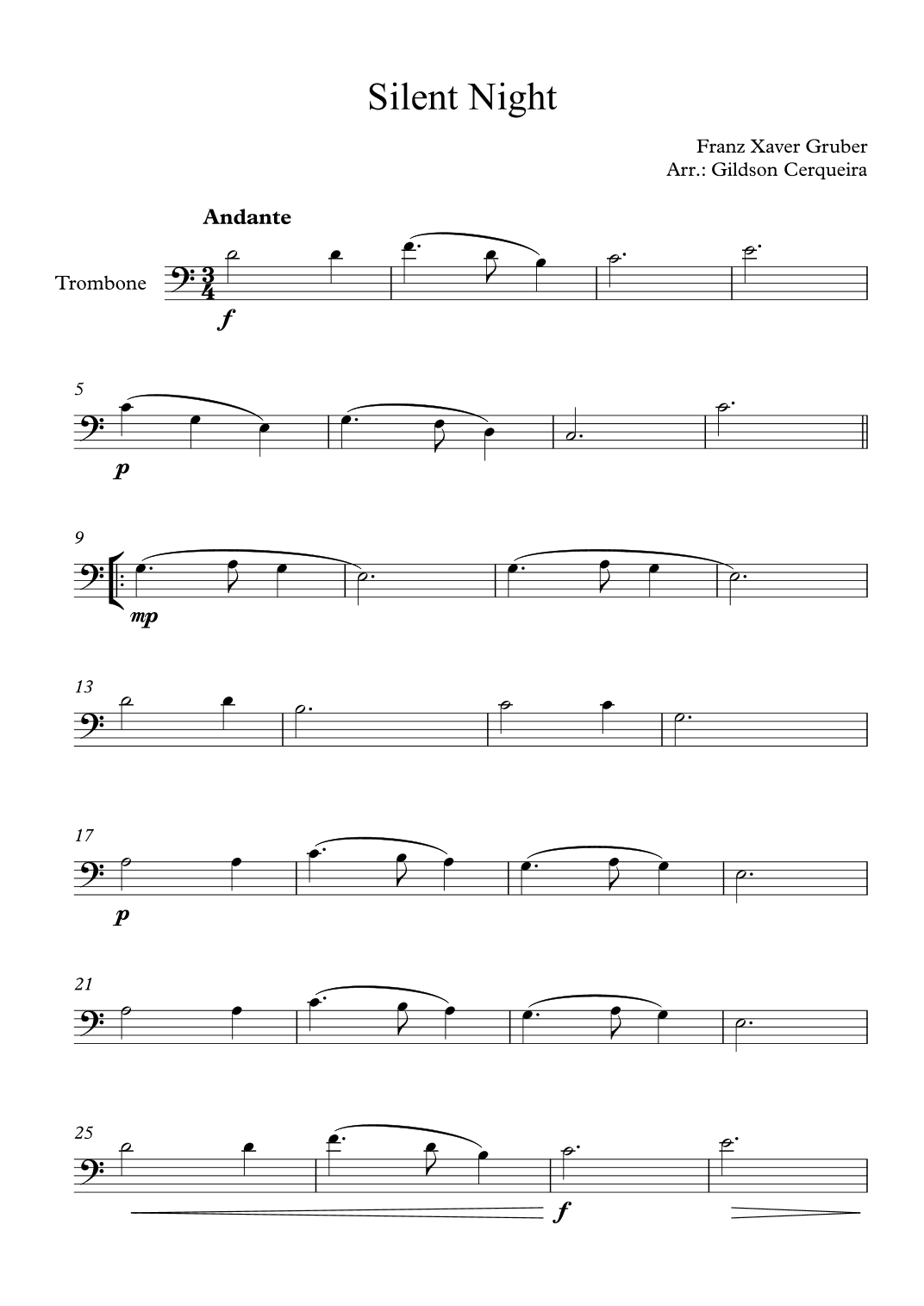 Silent Night (arr. Gildson Cerqueira)
