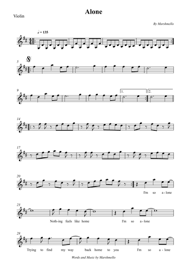 Alone (arr. Wesley S. SIlva)