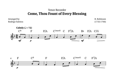 Come Thou Fount of Every Blessing (arr. Rodrigo Faleiros)