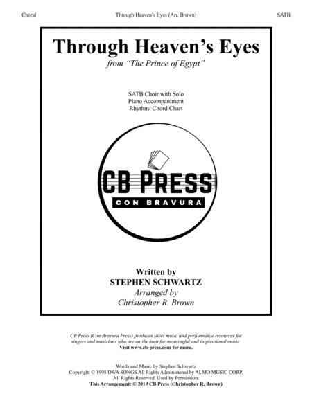 Through Heaven's Eyes (arr. Christopher R. Brown)