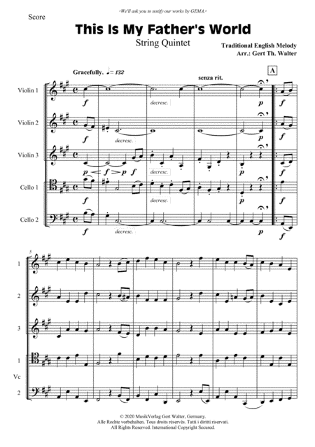 This Is My Father's World (arr. Gert Th. Walter)