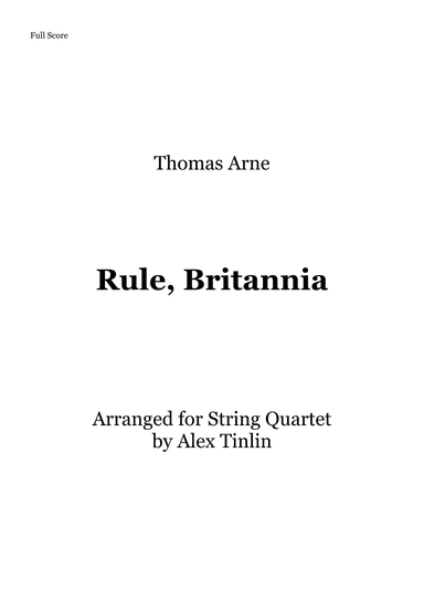 Rule, Britannia (arr. Alex Tinlin)