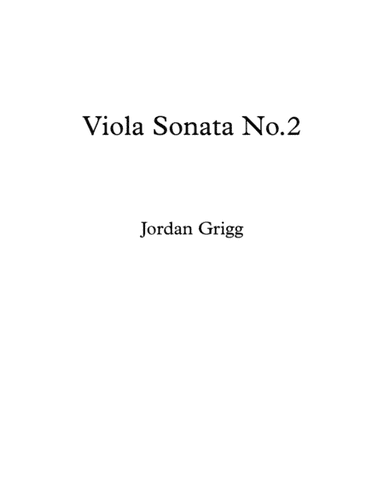 Viola Sonata No.2 (viola and piano)