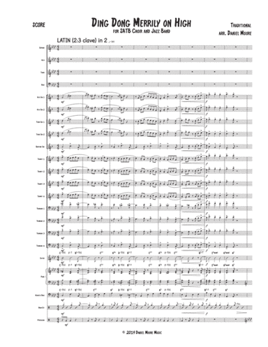 Ding Dong Merrily on High - for SATB Choir and Jazz Band (arr. Daniel Moore)